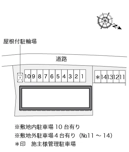 ★手数料０円★岡山市南区浜野３丁目 月極駐車場